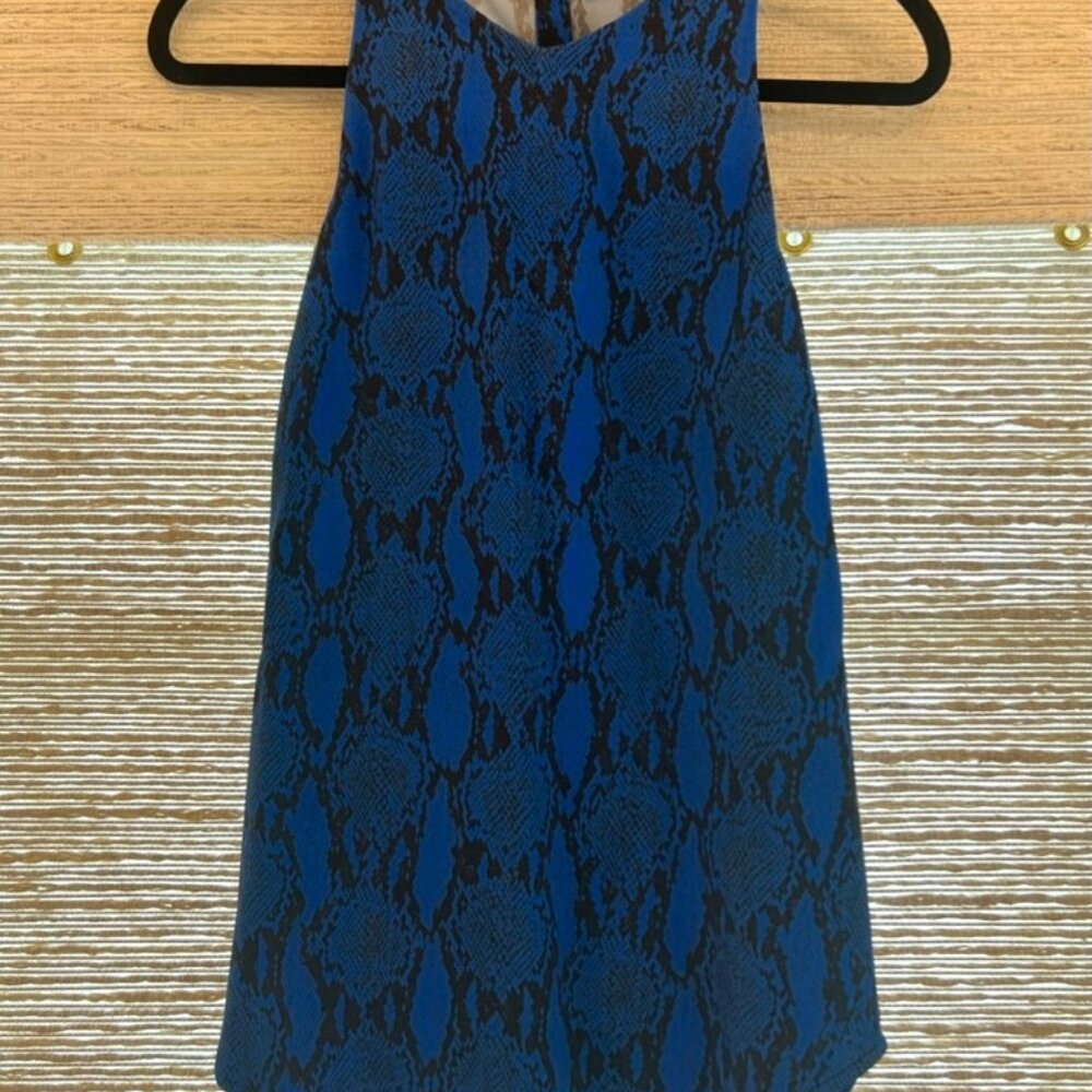 A.L.C. Blue Leopard Print Shirt